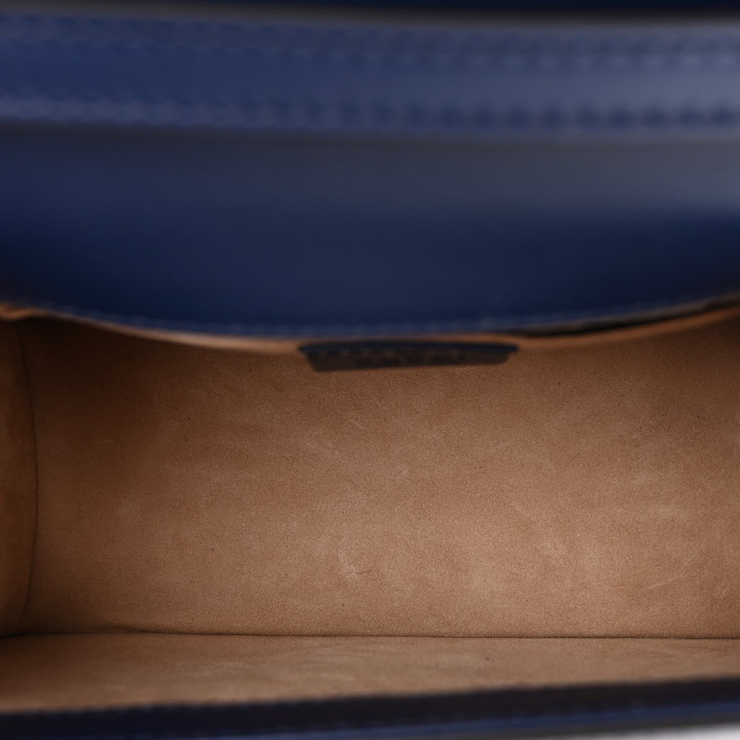 Vitello Fontanella Web Mini Sylvie Top Handle Bag Blue Agata