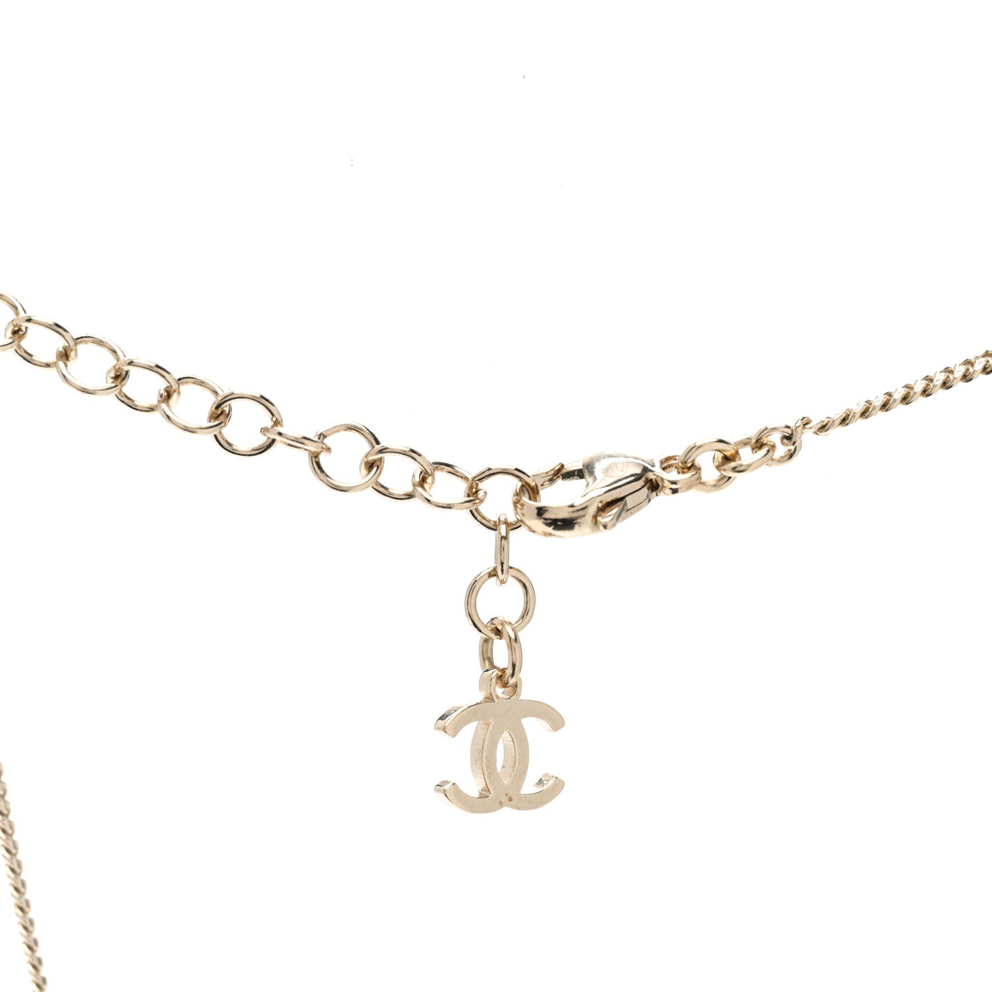 Resin Crystal Glitter CC Heart Necklace Black Gold