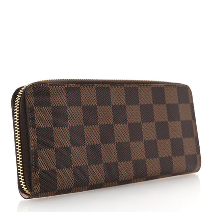 Louis Vuitton Damier Ebene Clemence Wallet Rose Ballerine 3 of 6