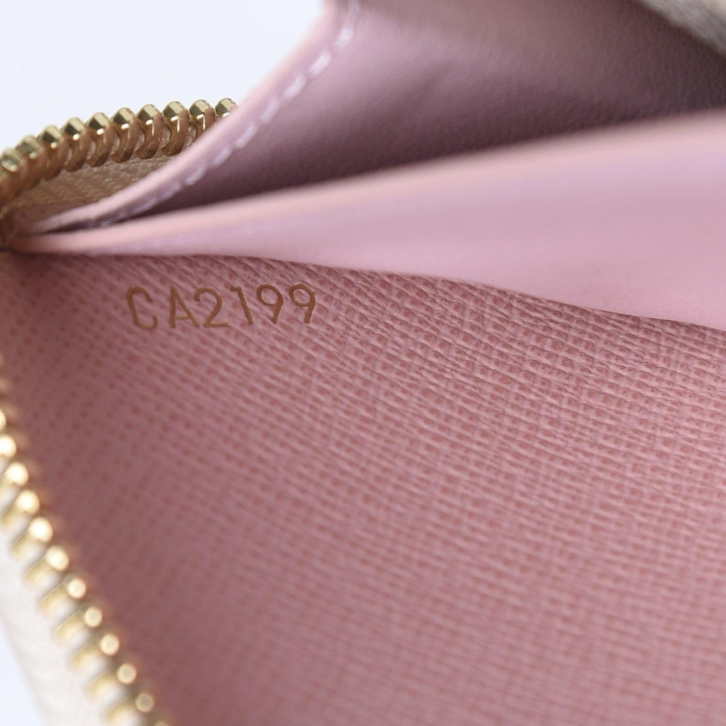 Damier Azur Studded Clemence Wallet Rose Ballerine
