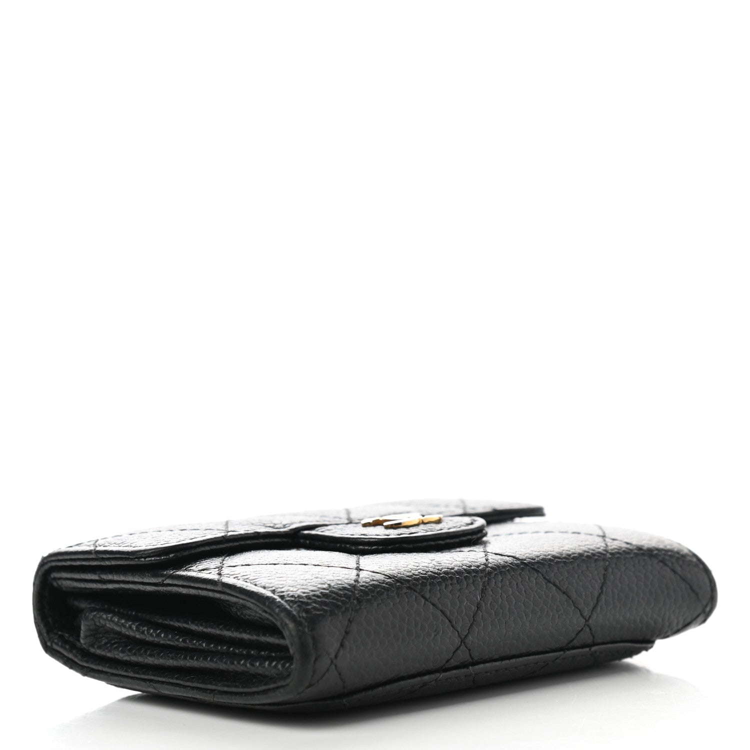 Chanel Caviar Quilted Flap Card Holder Wallet Black 4 of 7