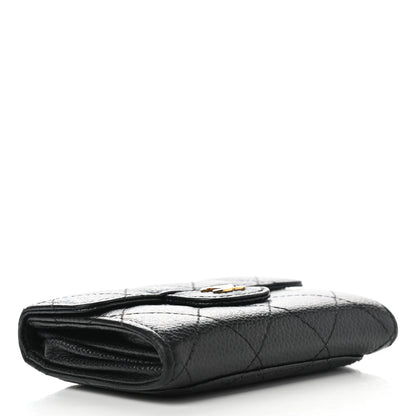 Chanel Caviar Quilted Flap Card Holder Wallet Black 4 of 7