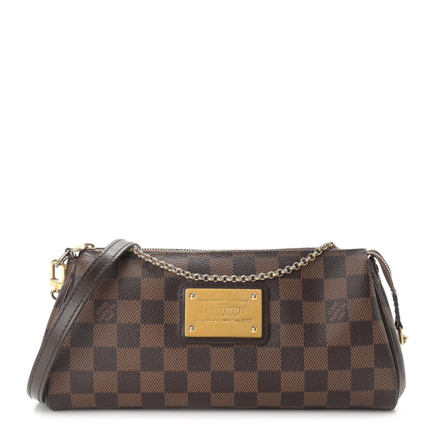 Louis Vuitton Damier Ebene Eva Clutch 1 of 12