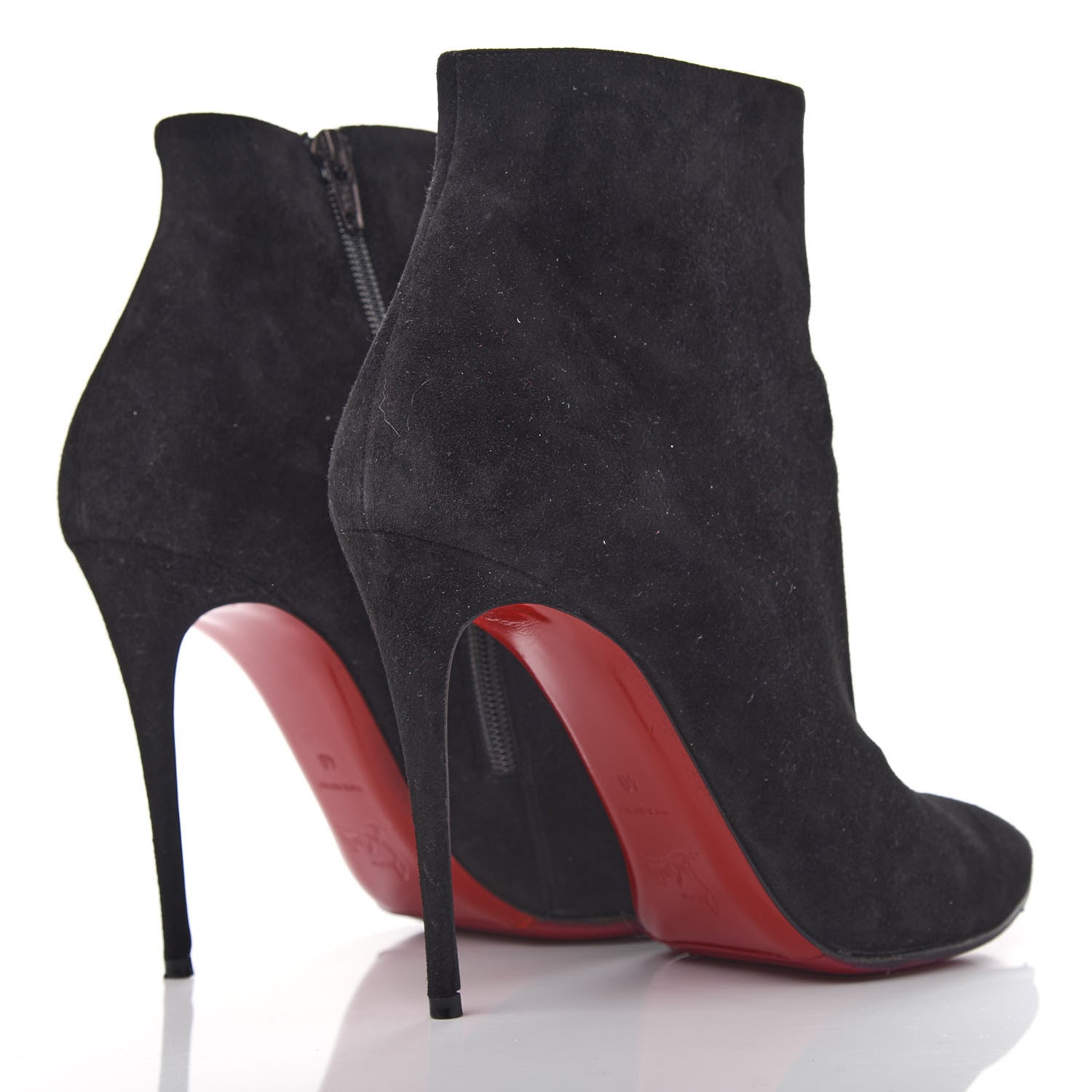 Christian Louboutin Veau Velours Eloise 100 Booty 40 Black 4 of 10