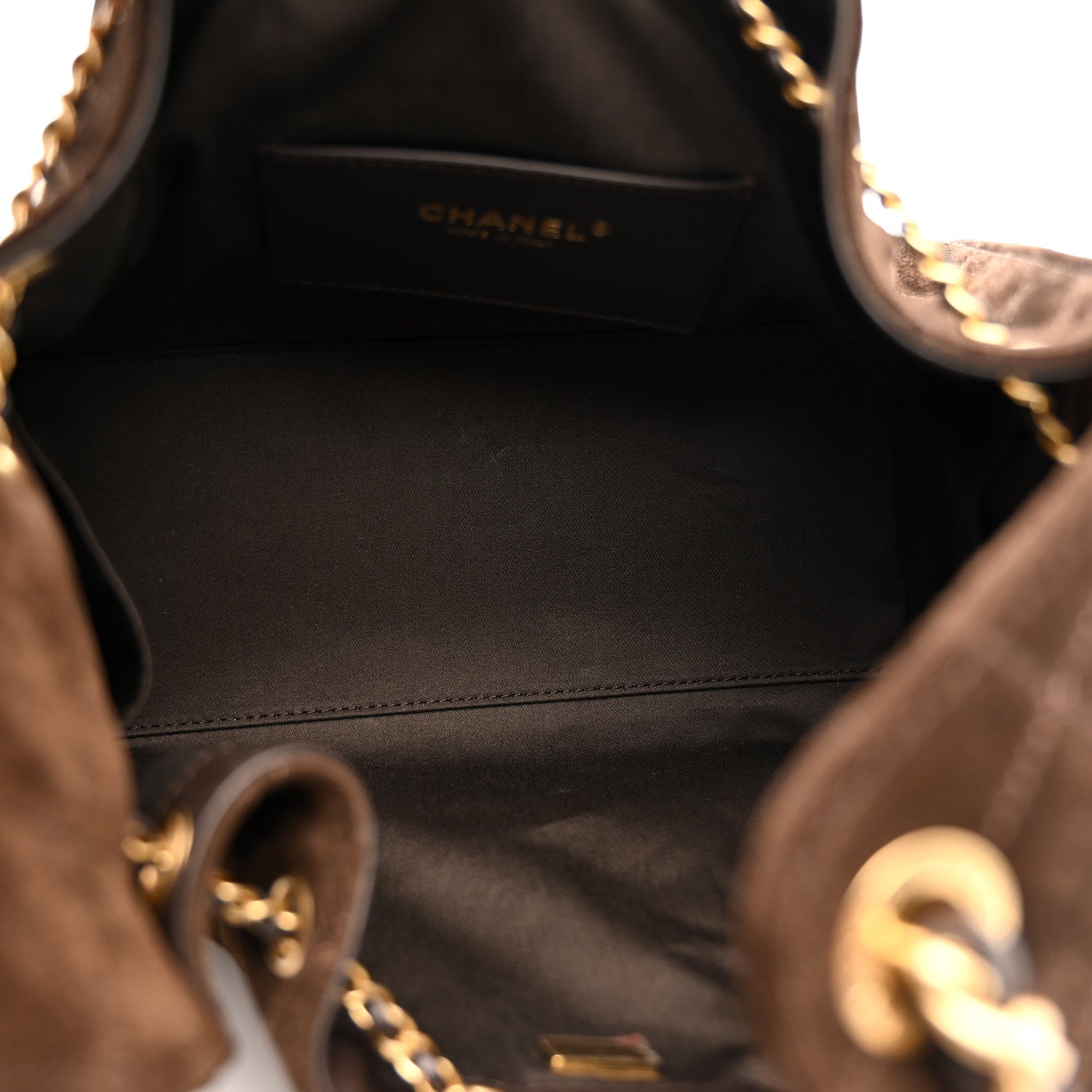 Chanel Suede Quilted Small Chanel 25 Handbag Dark Brown 5 of 10