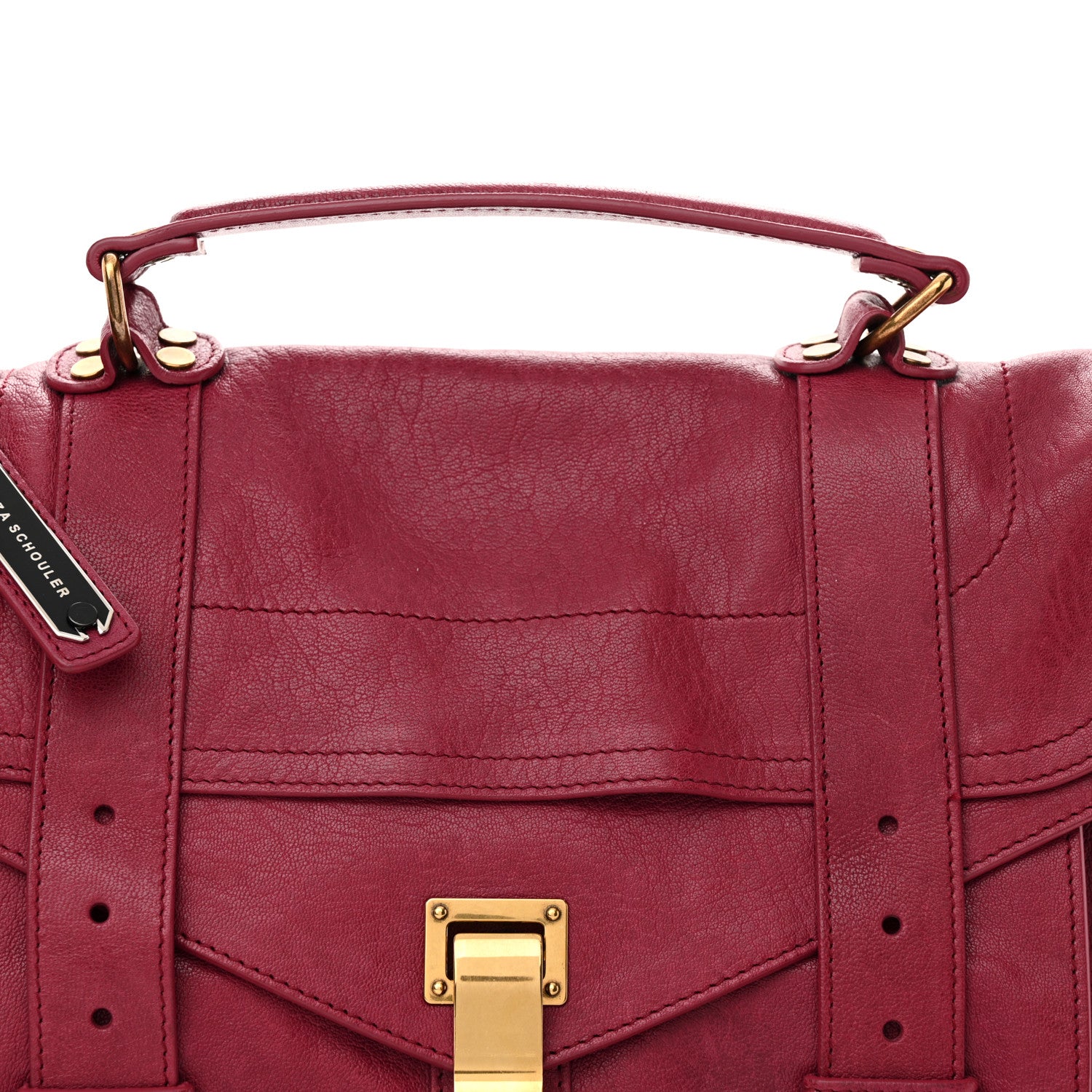 Proenza Schouler Lambskin Medium PS1 Satchel Raspberry 7 of 9