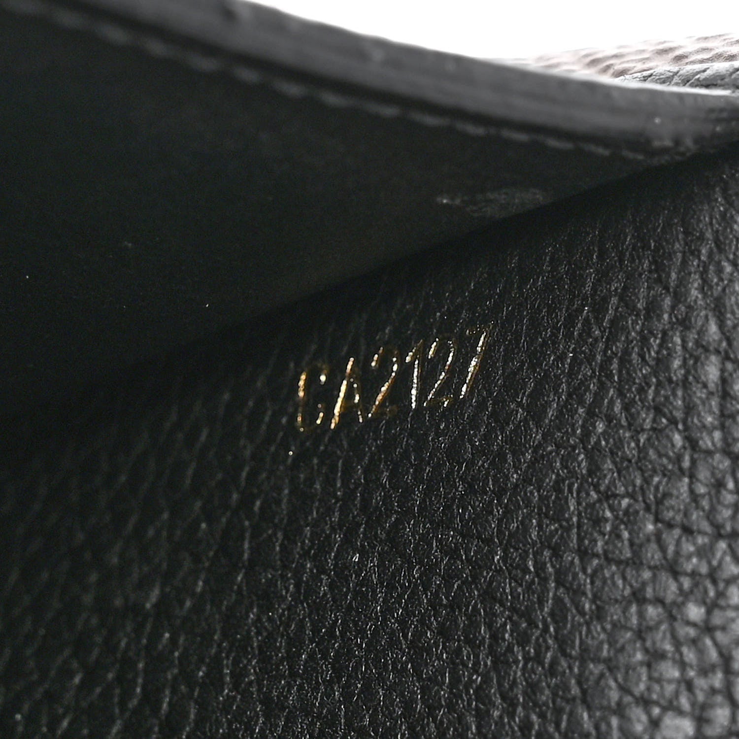 Louis Vuitton Grained Calfskin Monogram Double V Compact Wallet Black 7 of 11