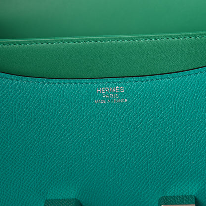 Hermes Epsom Constance 24 Bleu Paon Vert Menthe 5 of 12