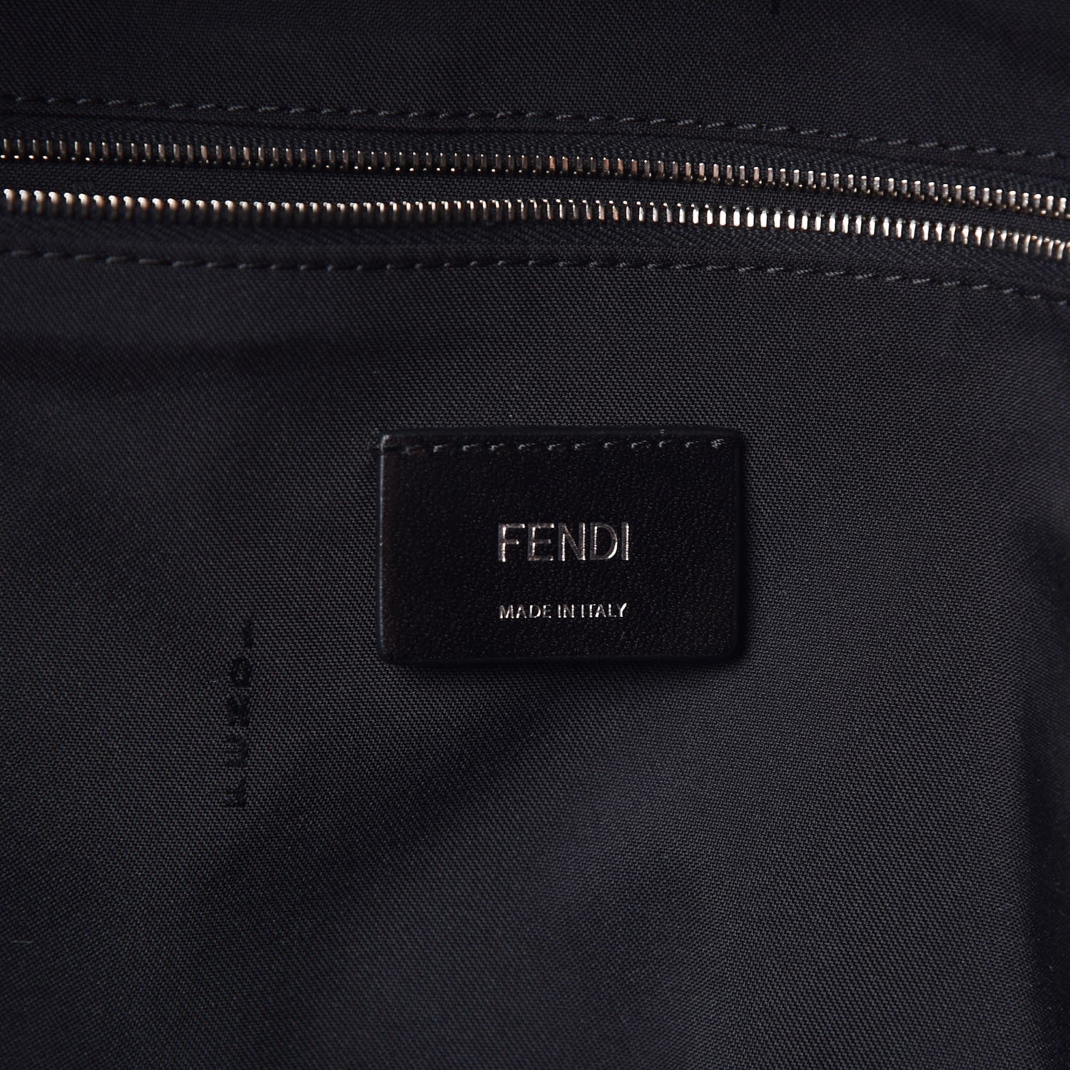Fendi Nylon Vitello Century Dolce Monster Eyes Rounded Backpack Navy Blue 6 of 8