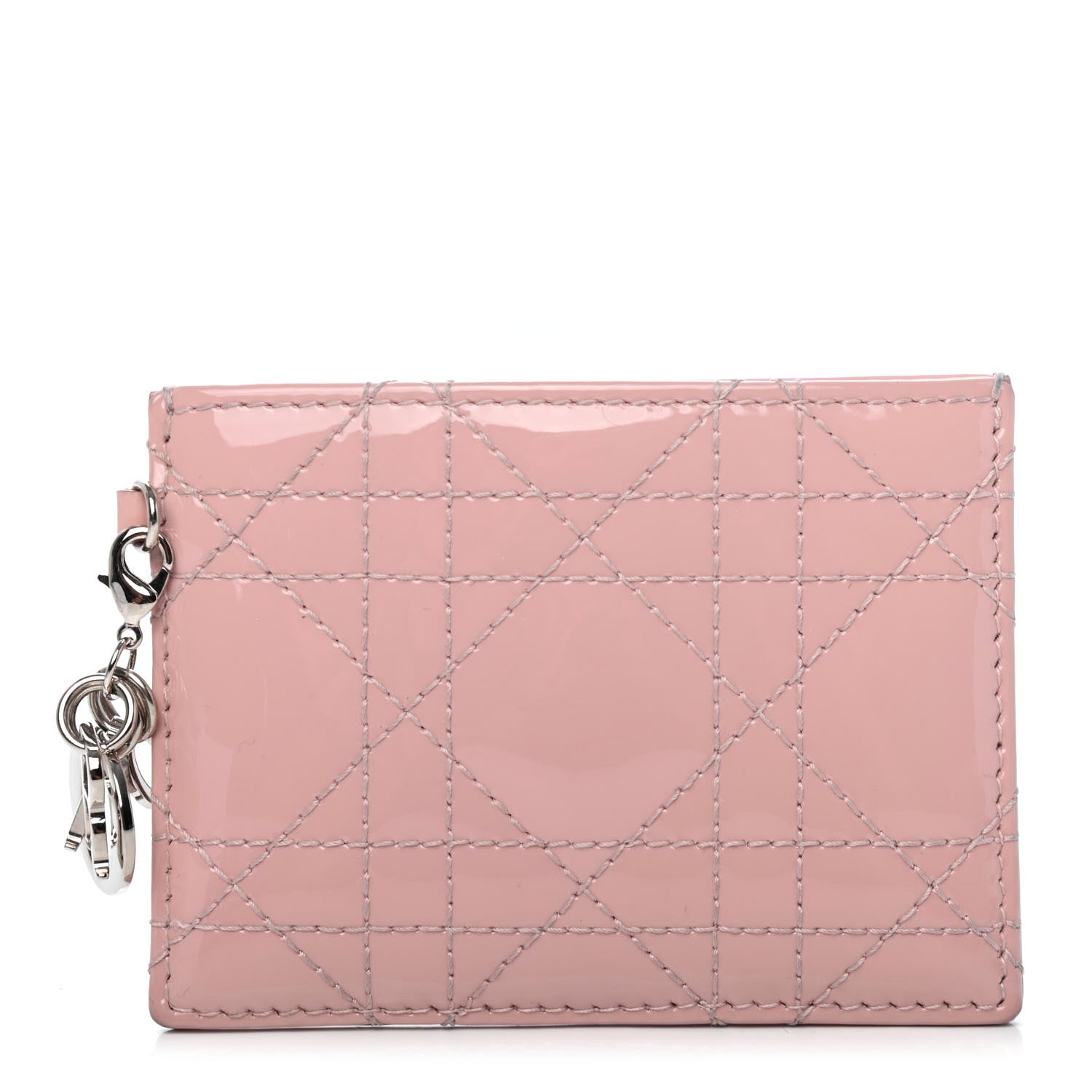 Christian Dior Patent Cannage Lady Dior Card Holder Rose Clair 1 of 4