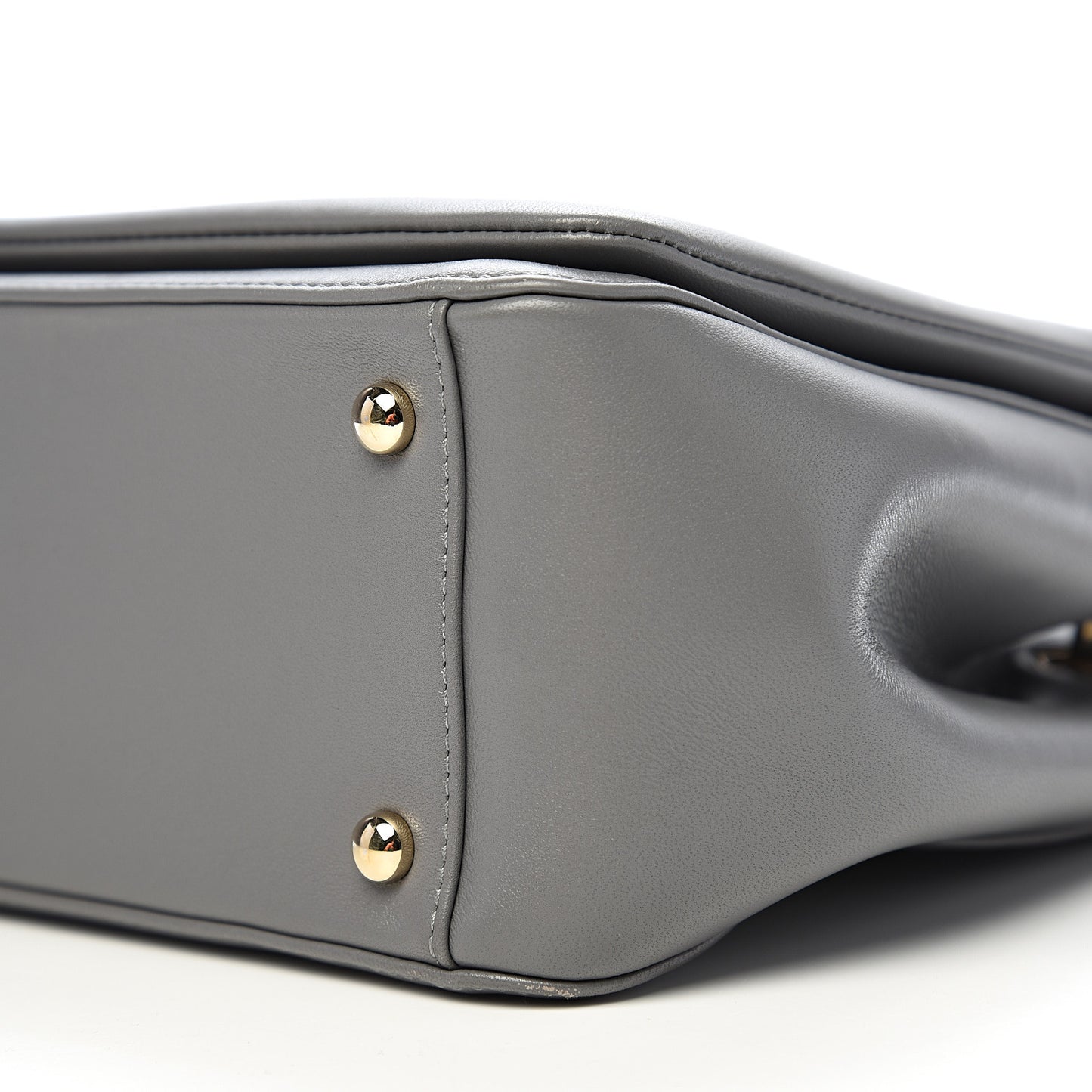Lambskin Small CC Mania Shoulder Bag Grey