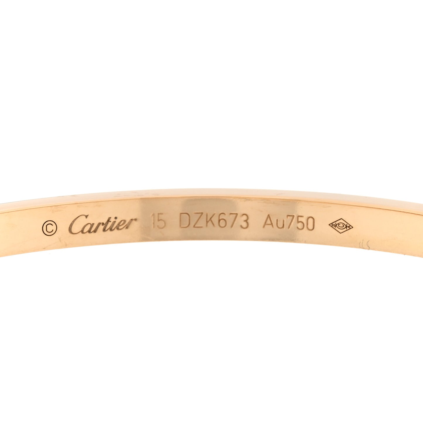 18K Yellow Gold Small LOVE Bracelet 15