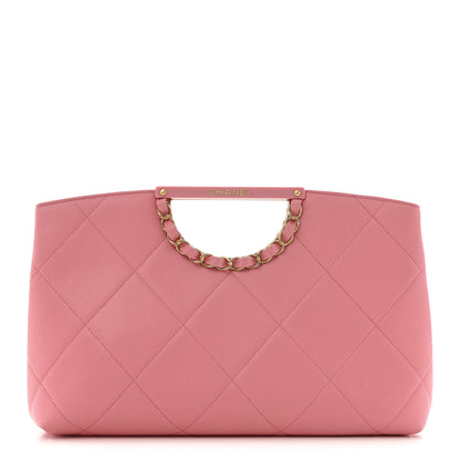 Chanel Caviar Quilted A Real Catch Clutch Pink 1 of 10