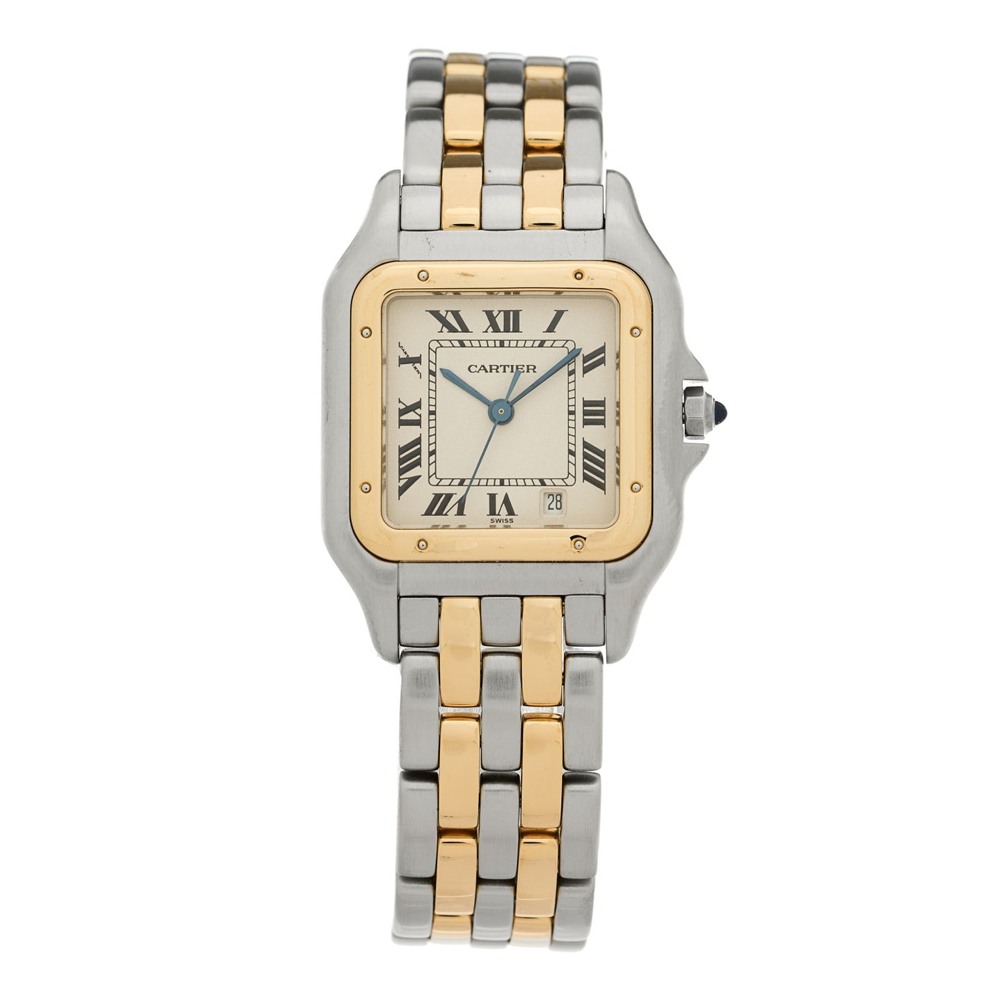 Stainless Steel 18K Yellow Gold 27mm Panthere Quartz Watch