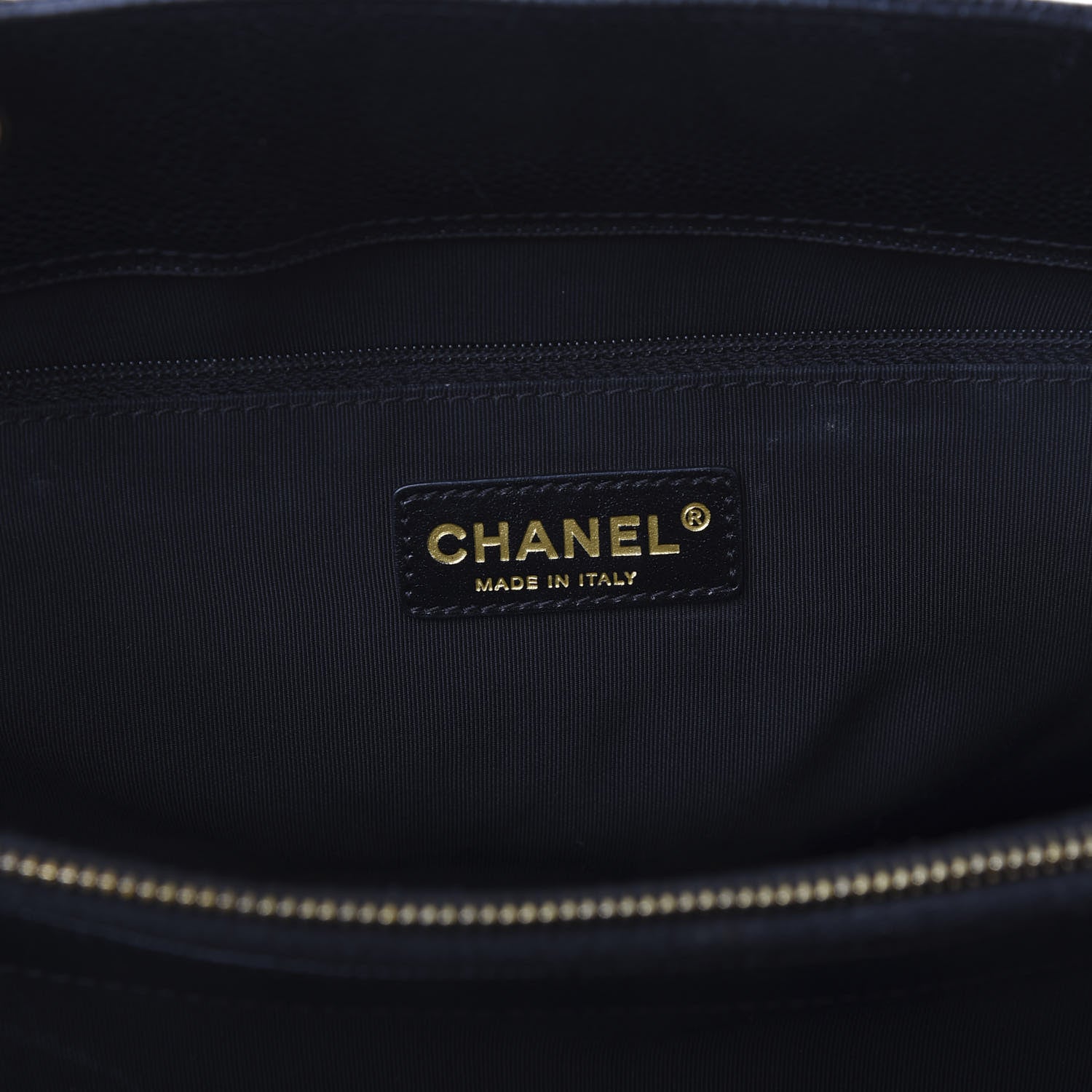 Chanel Caviar Quilted Grand Shopping Tote GST Black 9 of 11