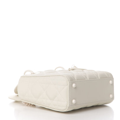 Christian Dior Ultra Matte Calfskin Cannage Mini Lady Dior White 3 of 9