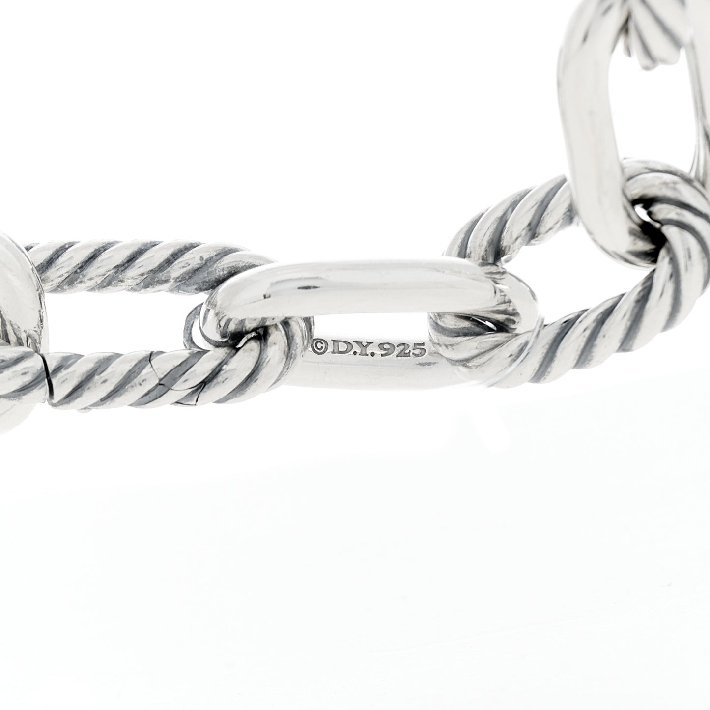 Sterling Silver 18K Yellow Gold 13.5mm Madison Link Necklace