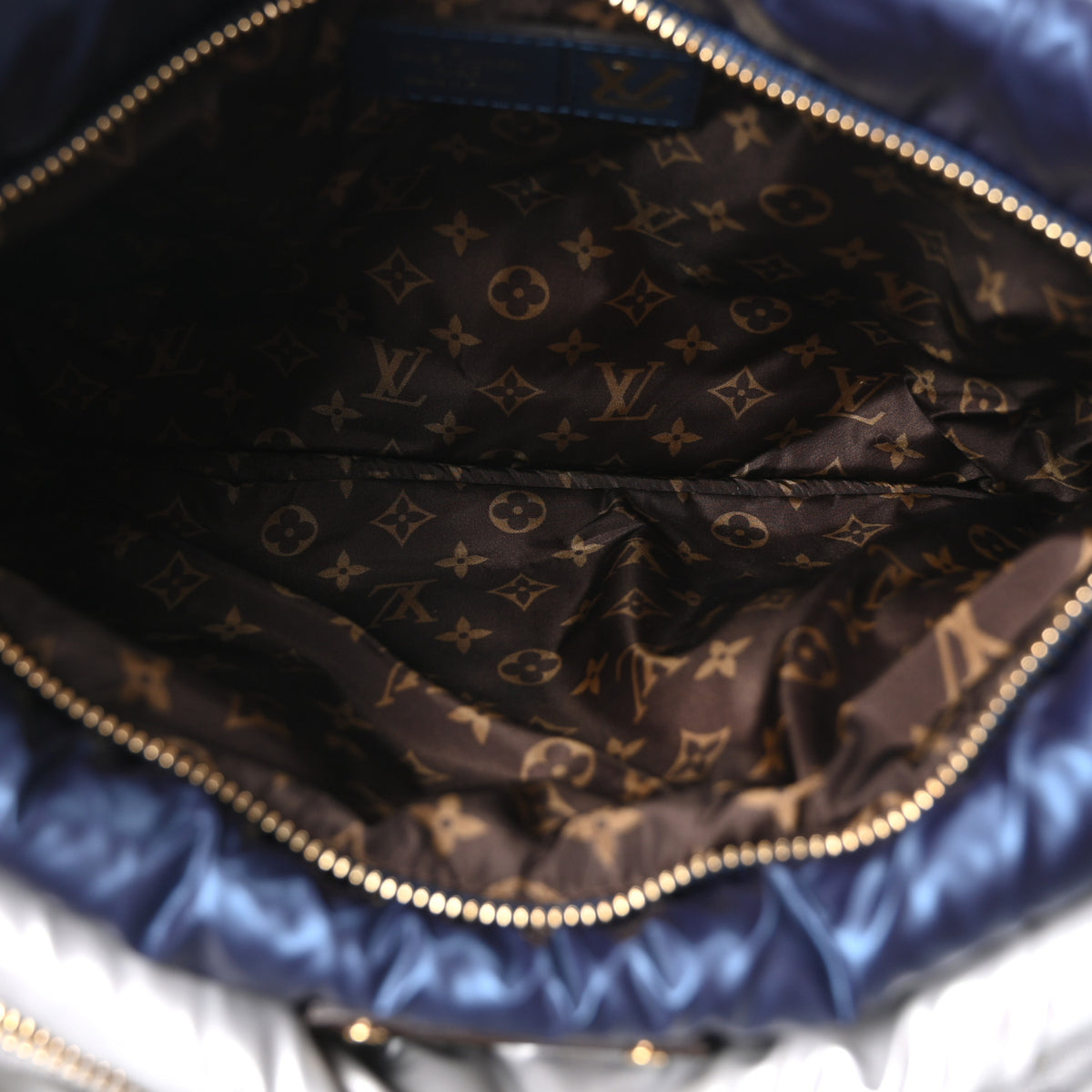 Econyl Monogram Pillow Maxi Multi Pochette Accessories Navy Silver