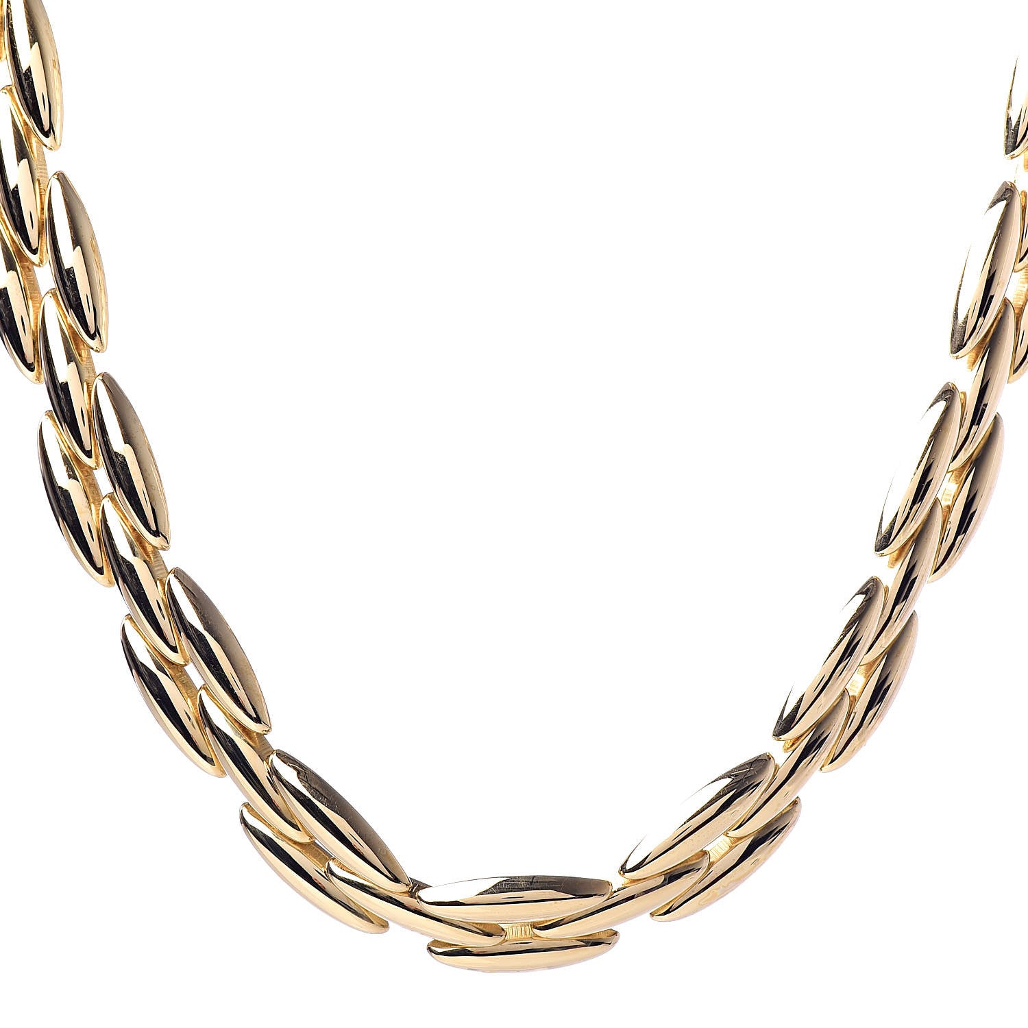 Cartier 18K Yellow Gold Gentiane Link Necklace 1 of 4