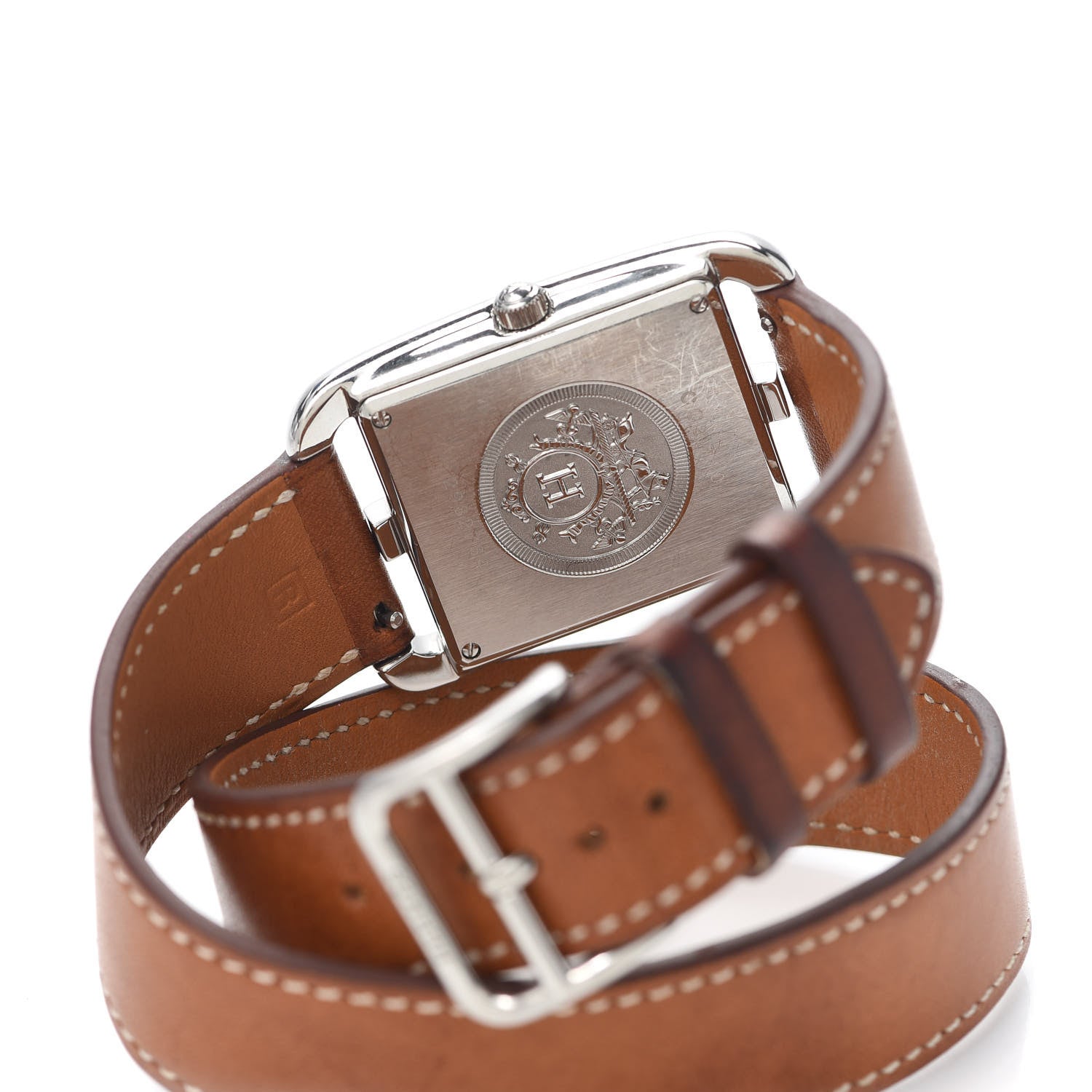 Hermes Stainless Steel Barenia 29mm Cape Cod Double Tour Quartz Watch Fauve 4 of 6