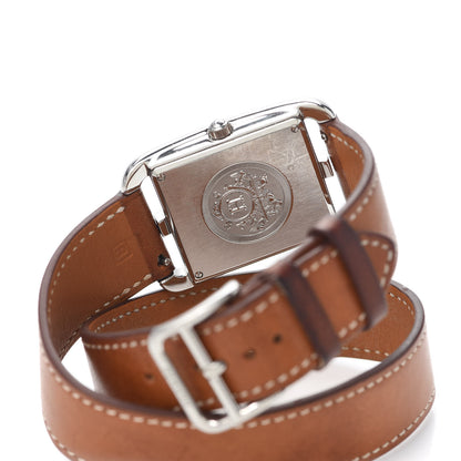 Hermes Stainless Steel Barenia 29mm Cape Cod Double Tour Quartz Watch Fauve 4 of 6