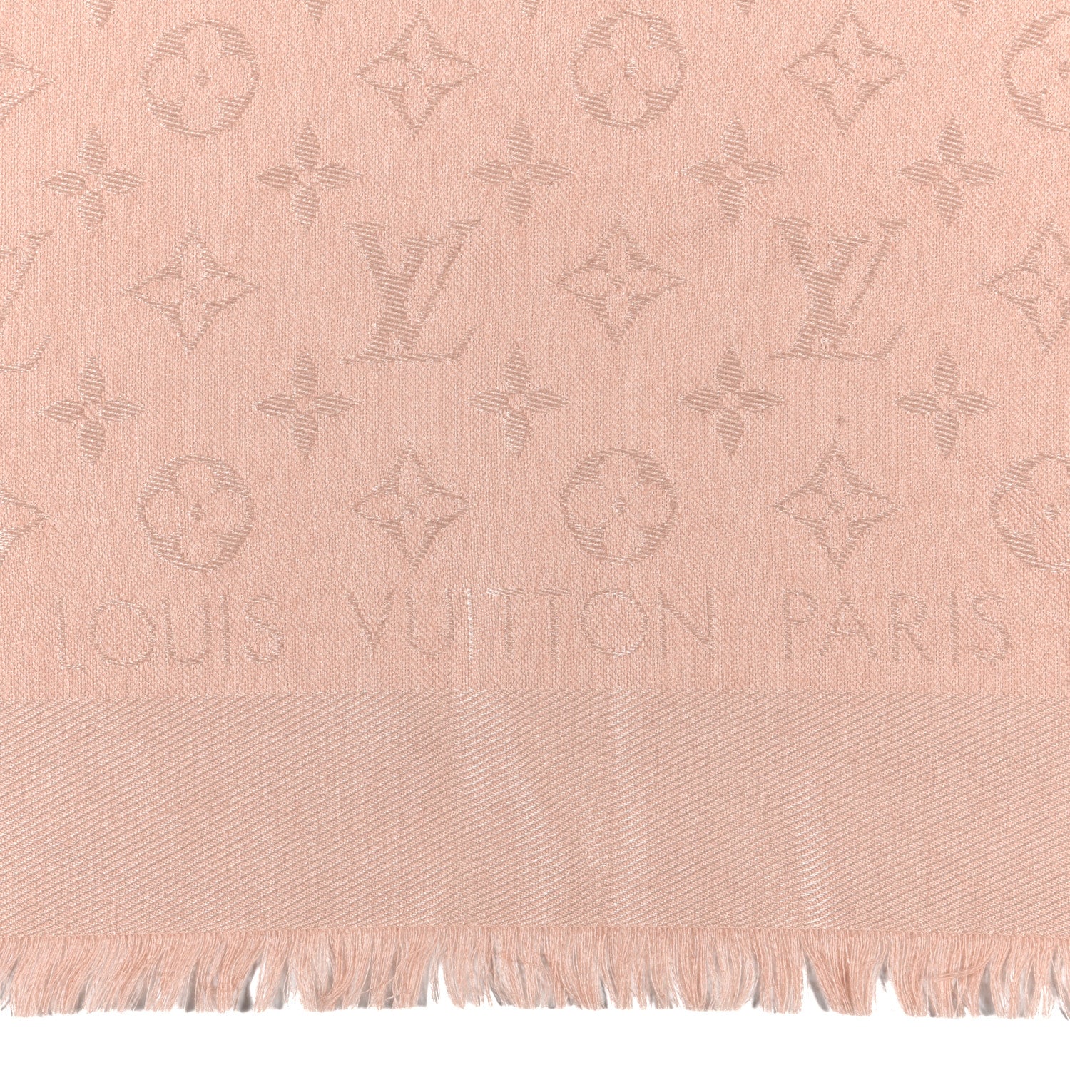 Louis Vuitton Silk Wool Monogram Shawl Rose 2 of 4
