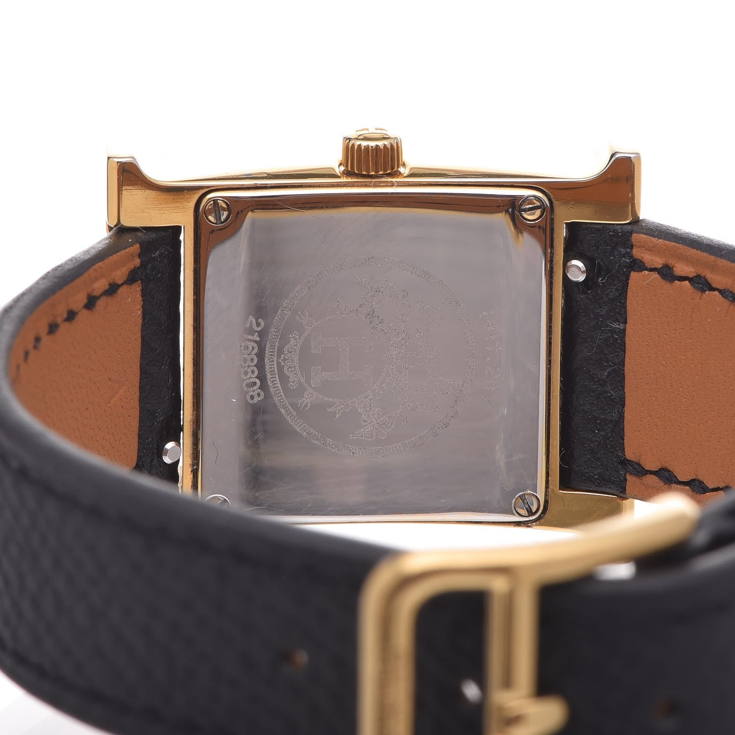 Hermes Stainless Steel Courchevel 21mm Heure H Hour Quartz Watch Noir 5 of 9