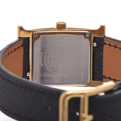 Hermes Stainless Steel Courchevel 21mm Heure H Hour Quartz Watch Noir 5 of 9