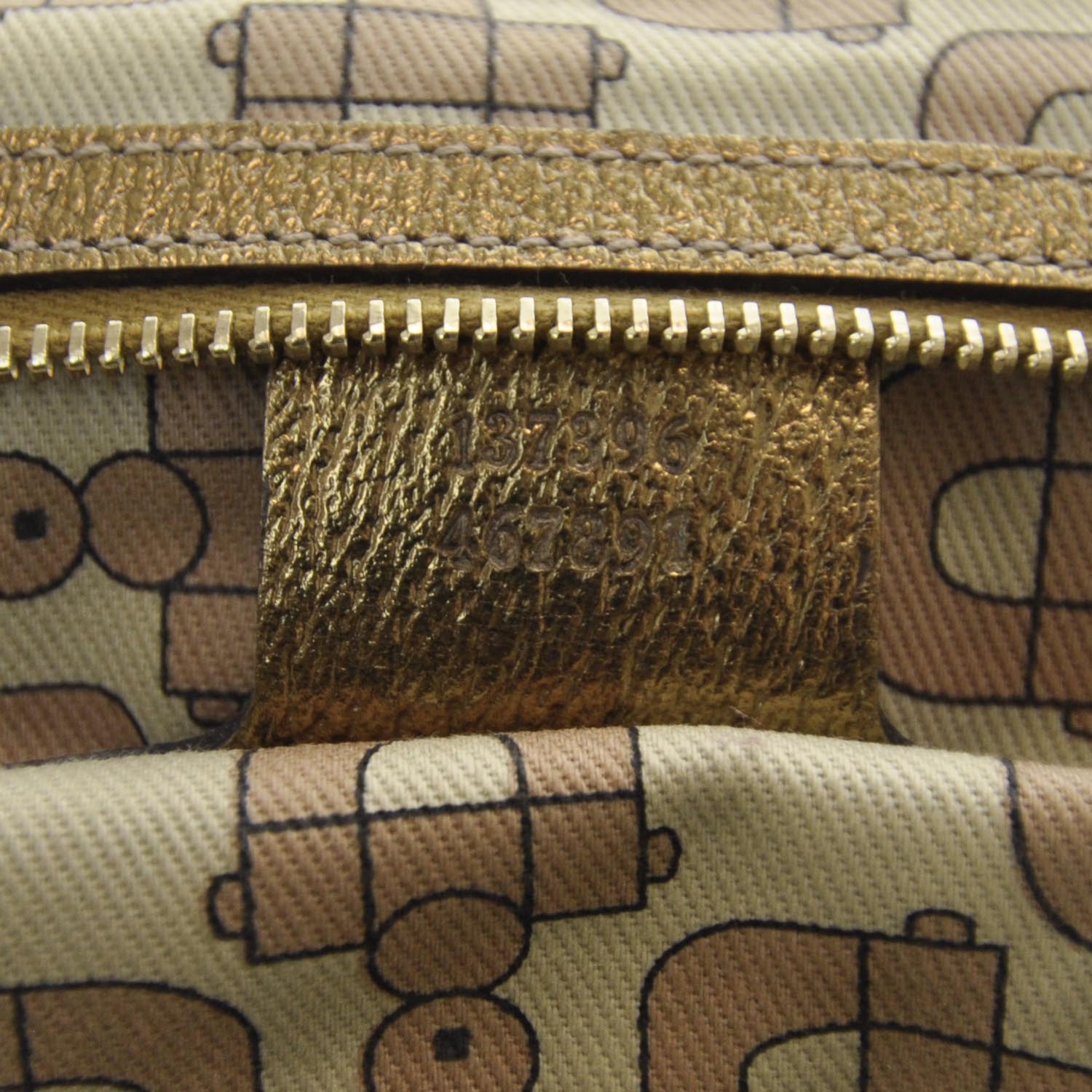 Gucci Monogram Medium Jolicoeur Tote Metallic 9 of 9