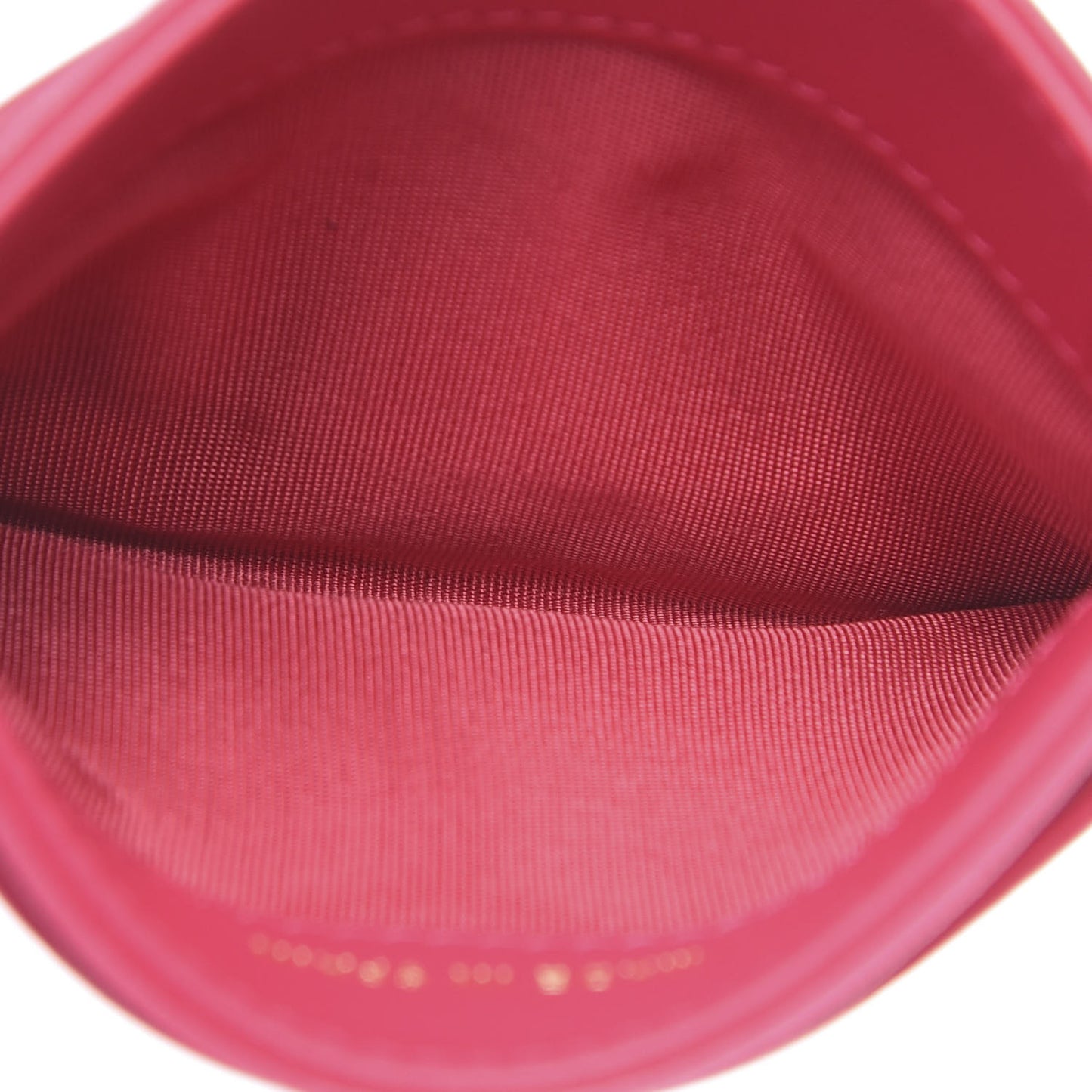 Shiny Goatskin Quilted 19 Card Holder Dark Pink