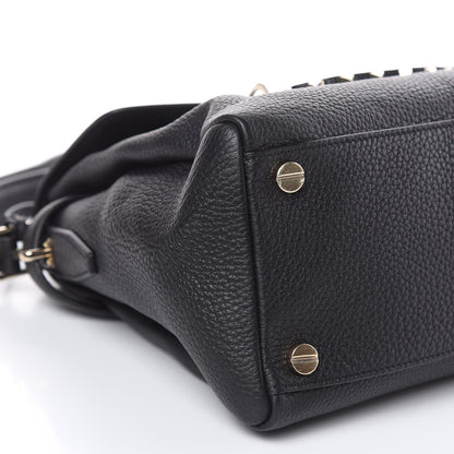 Valentino Garavani Grained Lagun Calfskin Rockstud Twiny Top Handle Bag Black 9 of 10