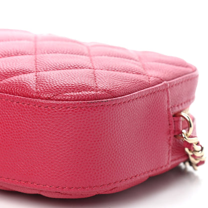 Chanel Caviar Quilted Camera Case Dark Pink 9 of 9