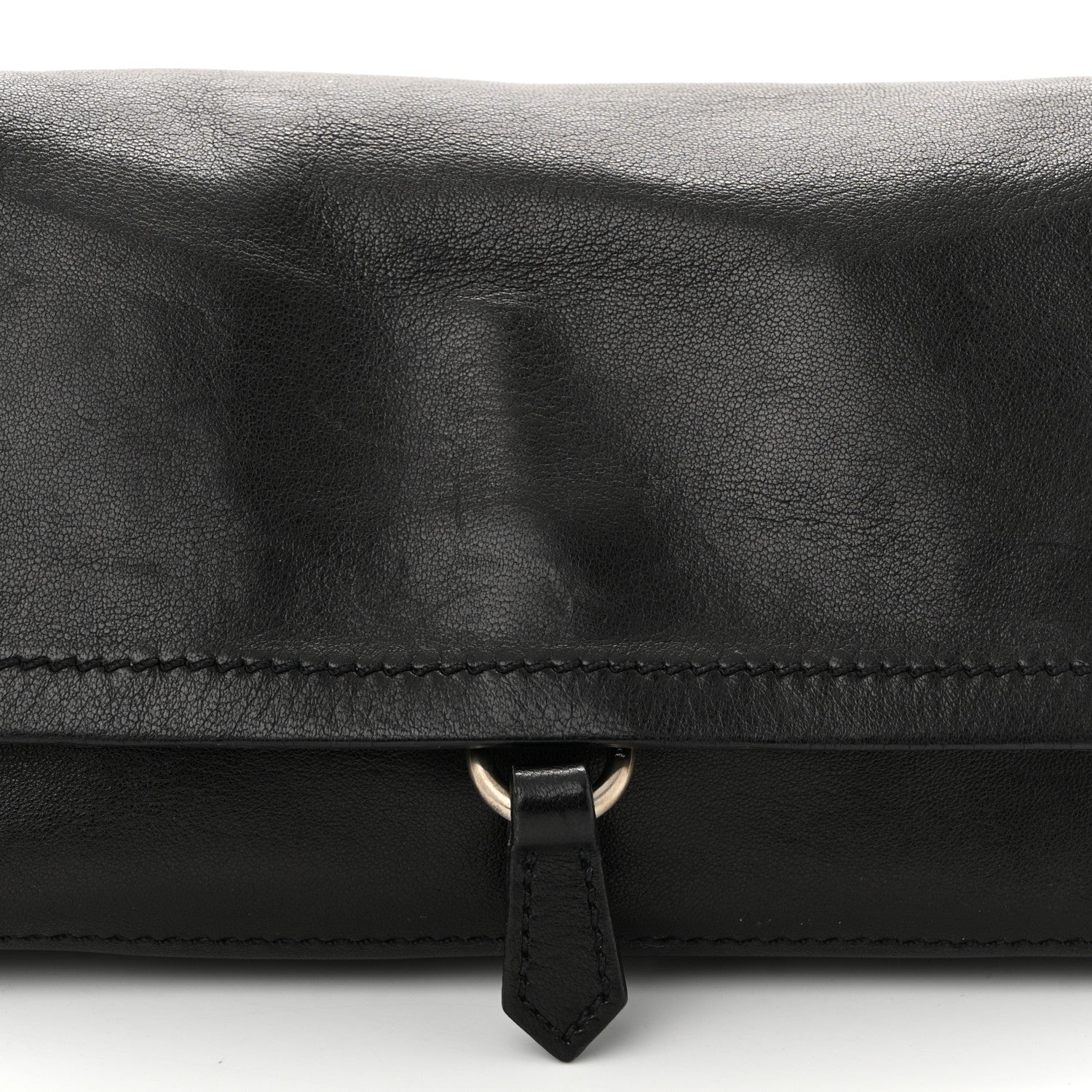 Prada Soft Calf Shoulder Bag Black 7 of 9