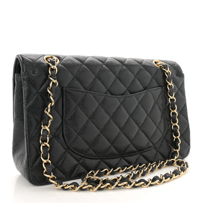 Chanel Caviar Quilted Medium Double Flap Black 3 of 11