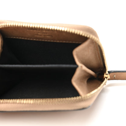 Jimmy Choo Calfskin Filipa Star Compact Zip Around Wallet Antelope Antique 5 of 7