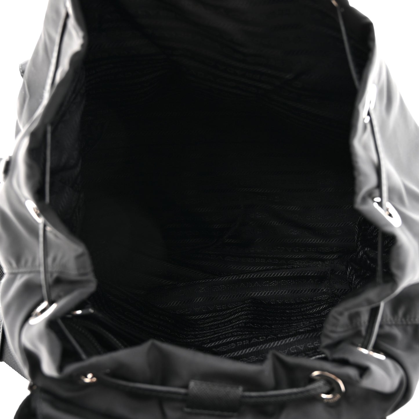 Nylon New Vela Studded Backpack Black Fuoco