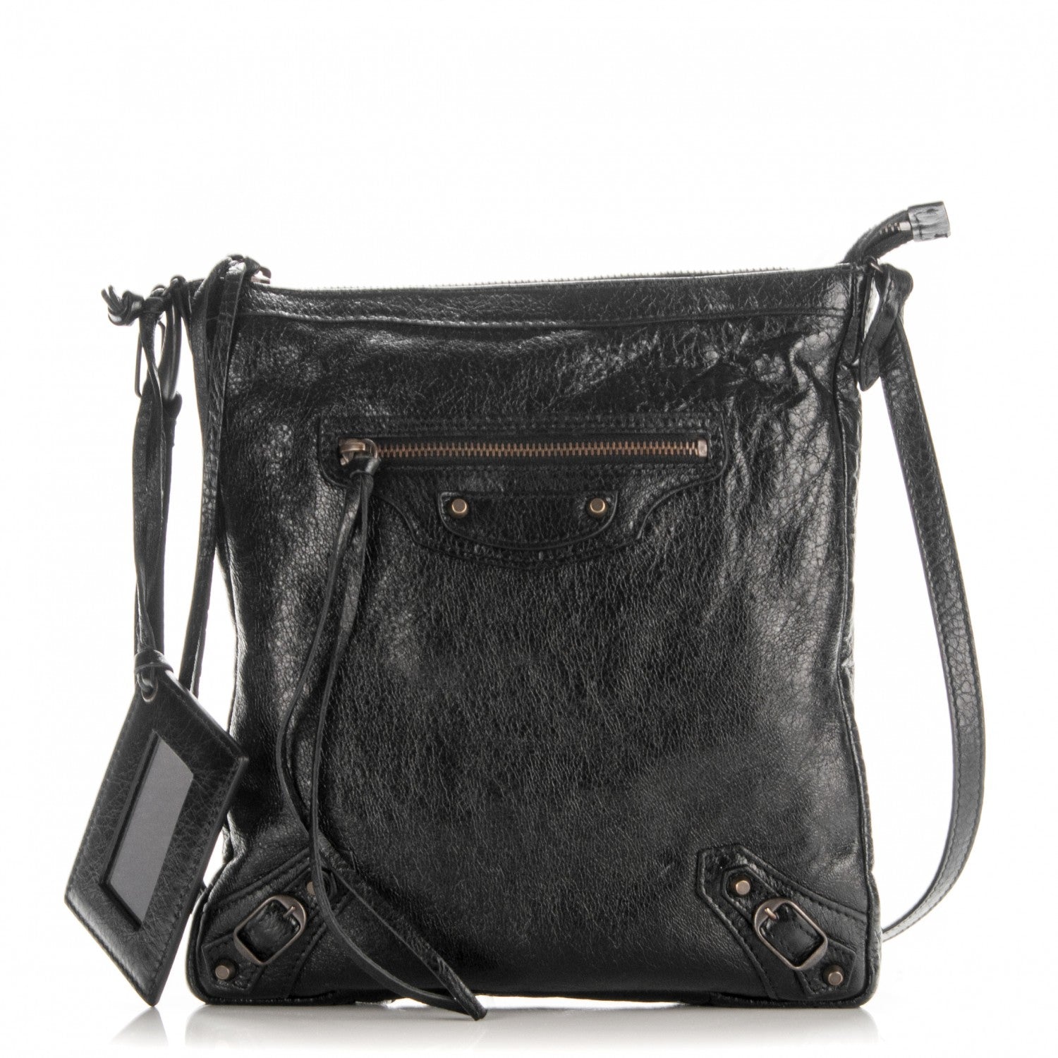 Balenciaga Agneau Classic Hardware Flat Crossbody Black 1 of 7