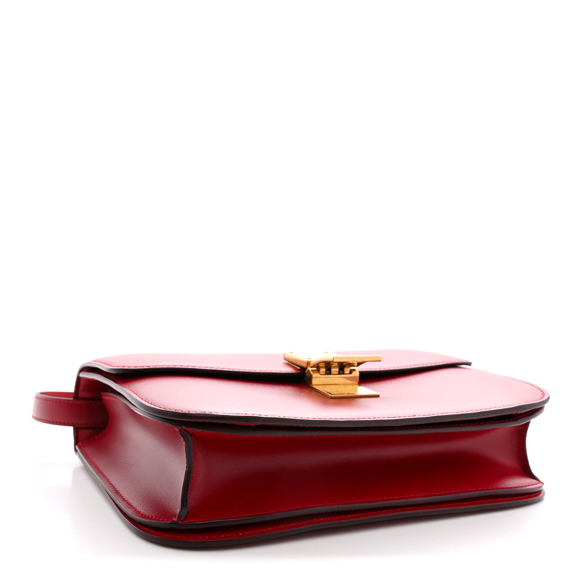Box Calfskin Medium Classic Box Flap Bag Red