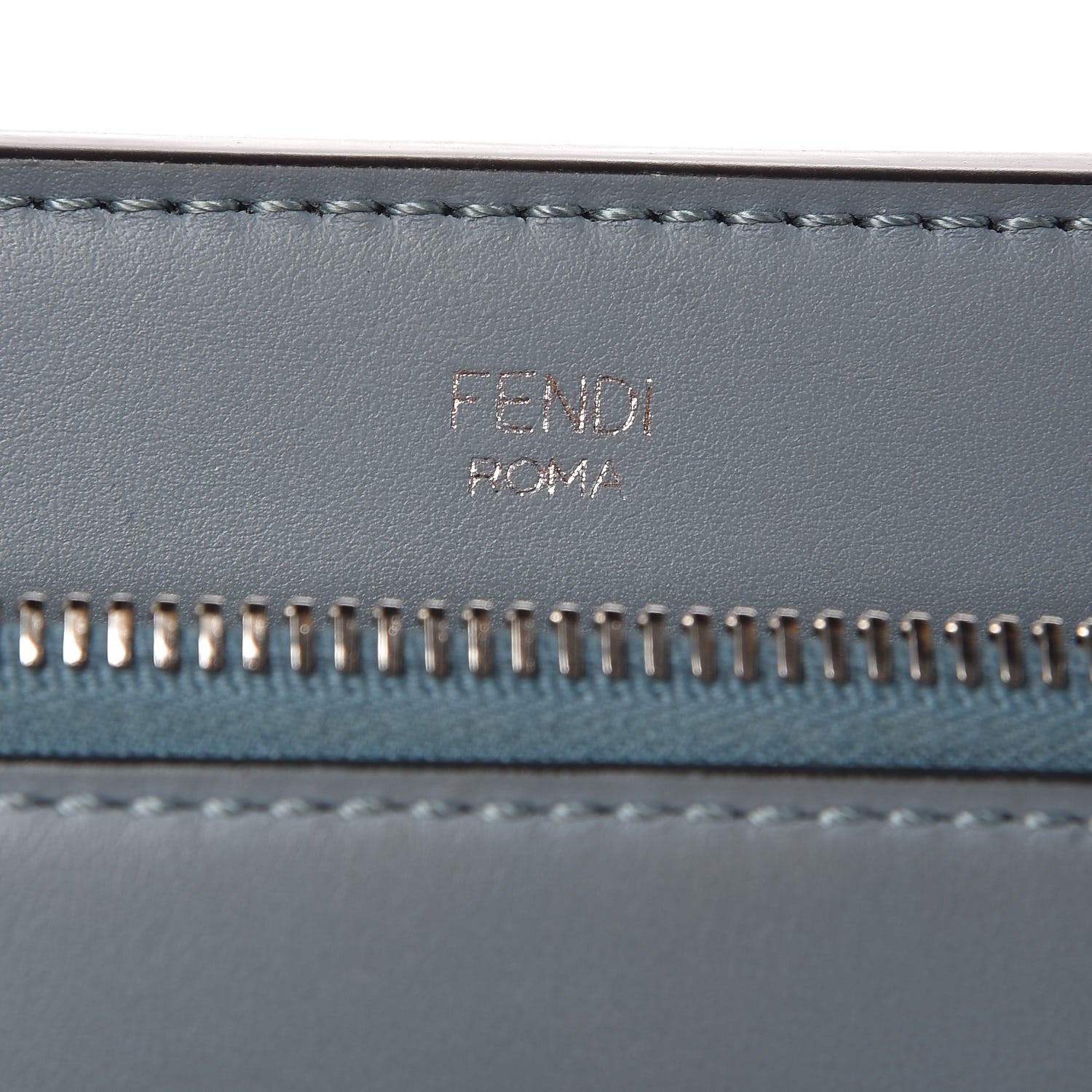 Fendi Vitello Baltico Dolce DotCom Satchel Riviera Blue Notte 8 of 10