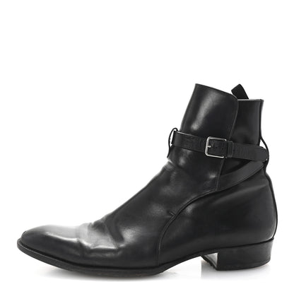 Saint Laurent Calfskin Mens Wyatt Chelsea Boots 42 Black 1 of 9