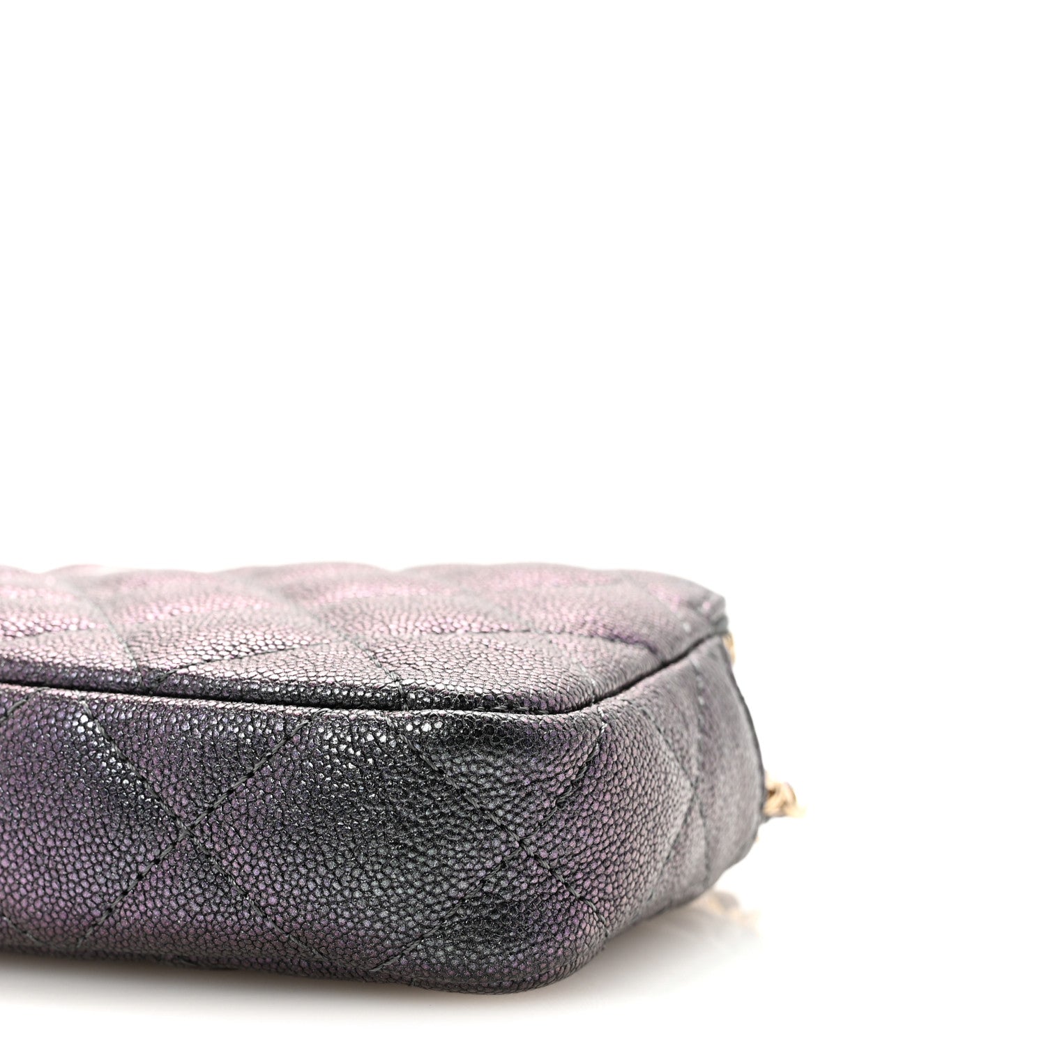 Chanel Iridescent Caviar Quilted Small Clutch With Chain Black 11 of 12