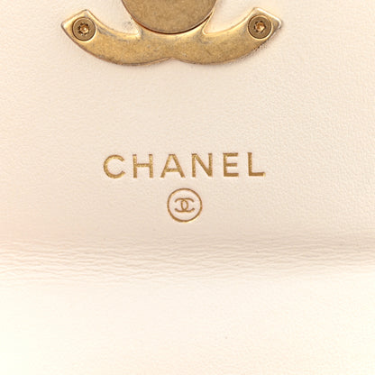 Chanel Calfskin Quilted Perfect Fit Coin Purse With Chain White 7 of 15