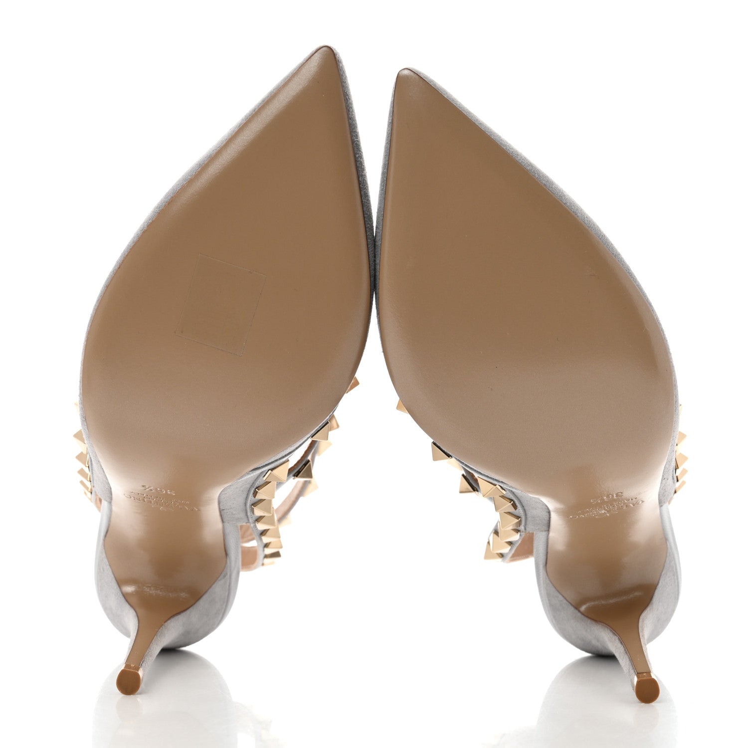 Valentino Garavani Suede Nappa Rockstud Ankle Strap 100mm Pumps 36.5 Pastel 5 of 9