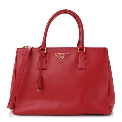 Prada Saffiano Medium Galleria Double Zip Tote Fuoco 1 of 11