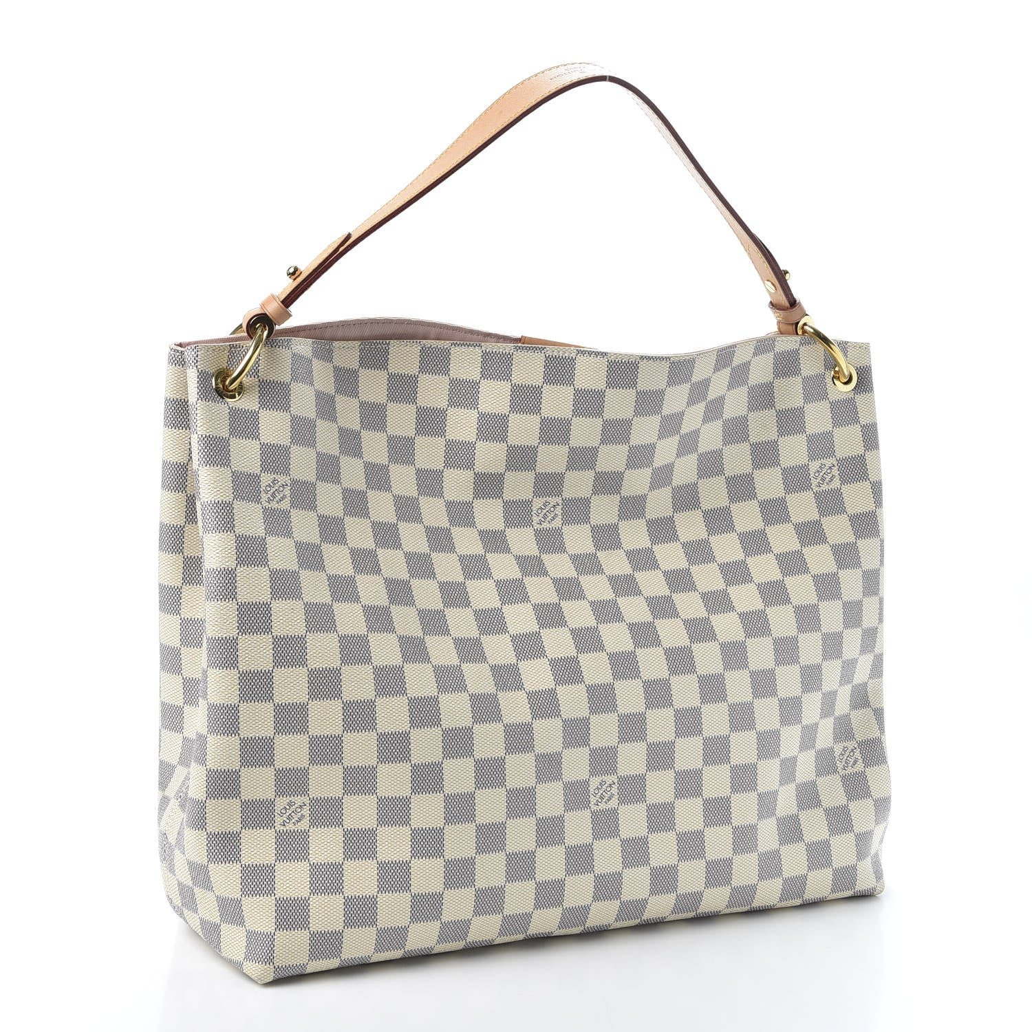 Louis Vuitton Damier Azur Graceful MM Rose Ballerine 2 of 11