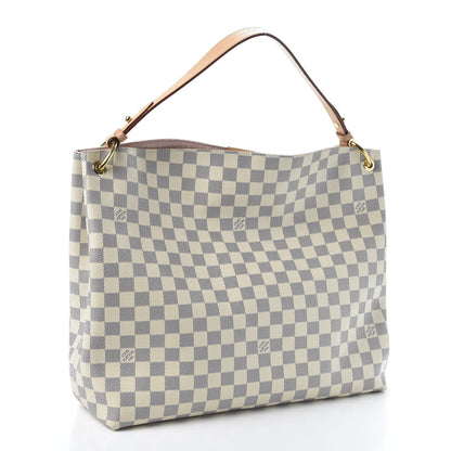 Louis Vuitton Damier Azur Graceful MM Rose Ballerine 2 of 11