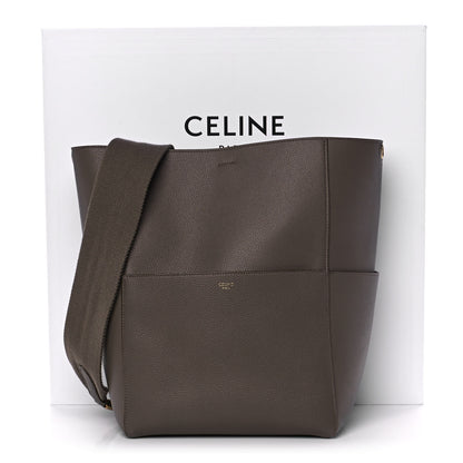 Celine Soft Grained Calfskin Sangle Bucket Bag Taupe 14 of 14