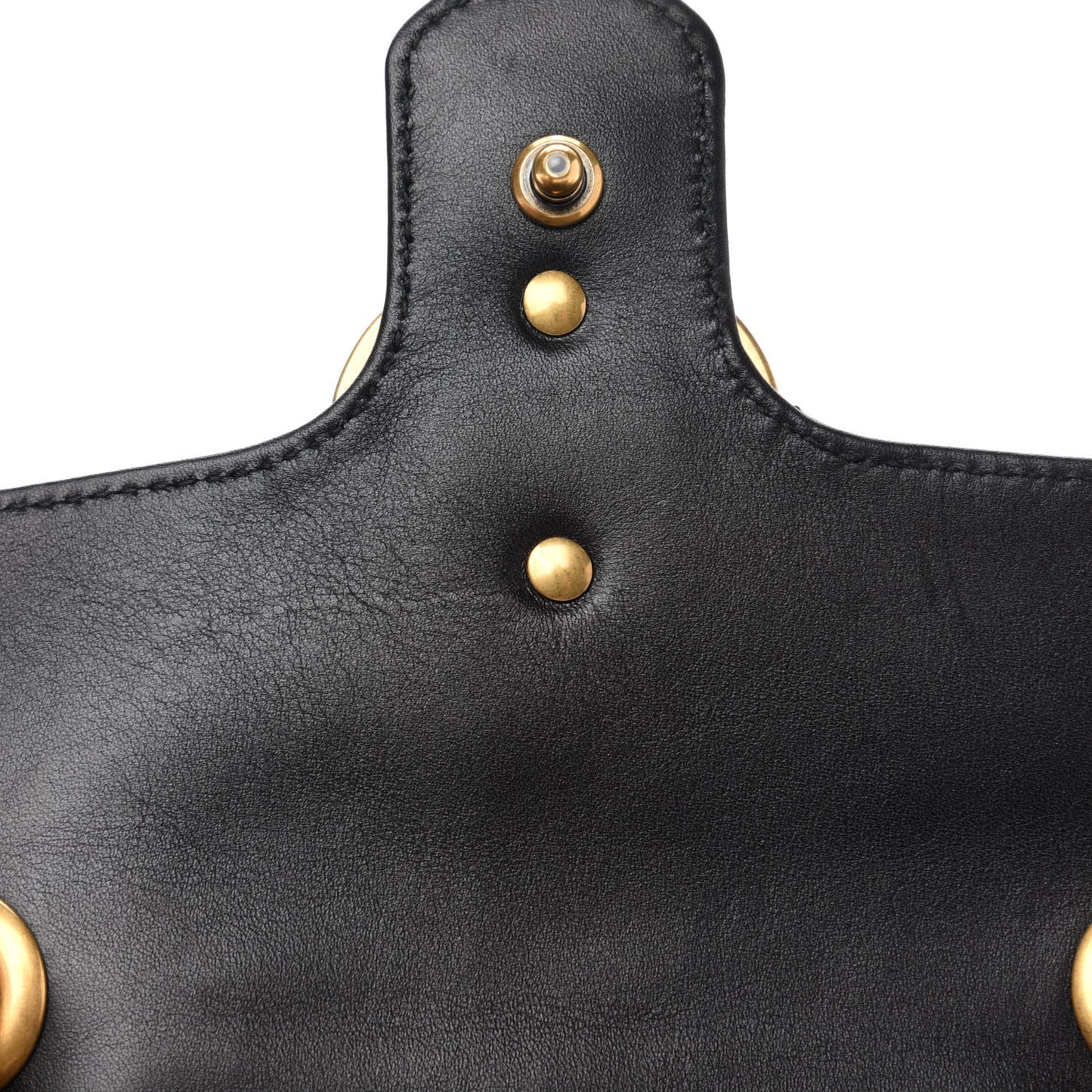 Calfskin Matelasse Studded Mini Pearly GG Marmont Shoulder Bag Black