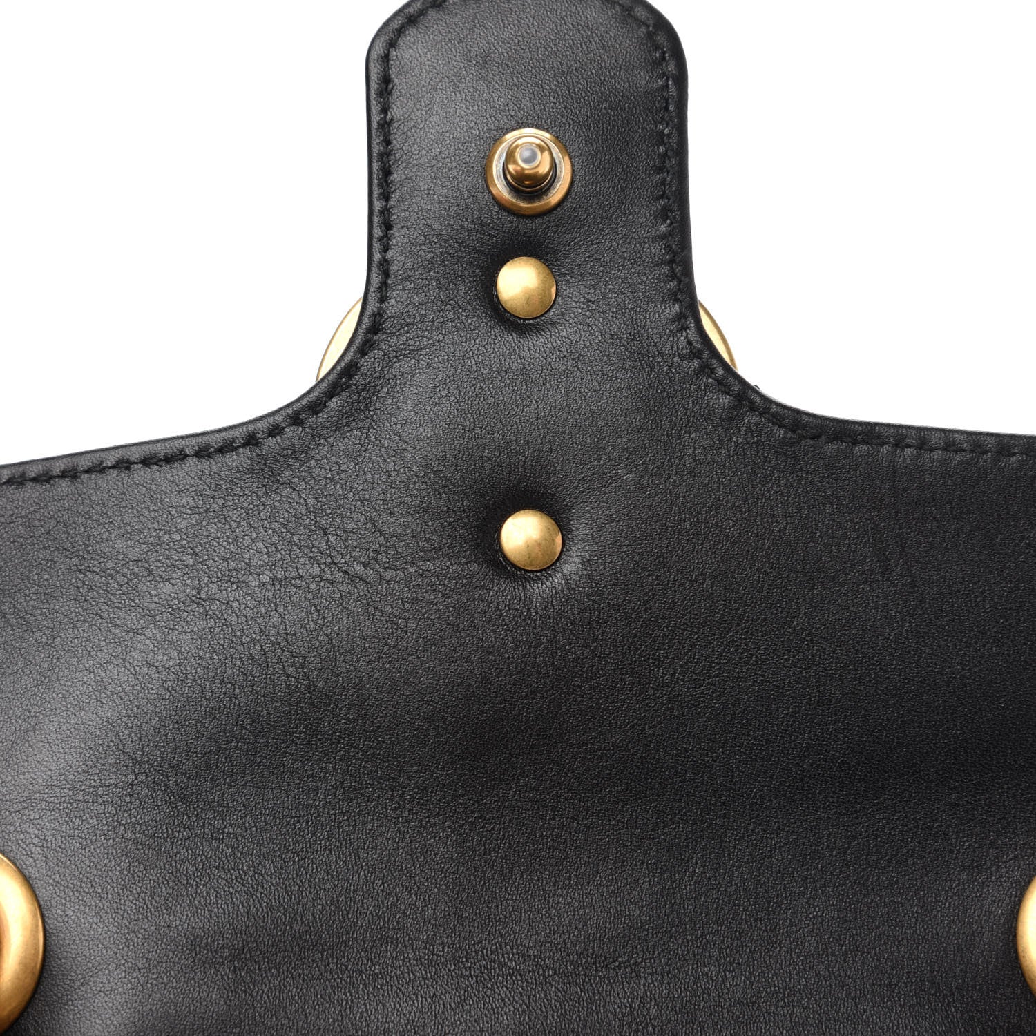 Gucci Calfskin Matelasse Studded Mini Pearly GG Marmont Shoulder Bag Black 11 of 12