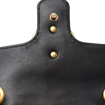 Gucci Calfskin Matelasse Studded Mini Pearly GG Marmont Shoulder Bag Black 11 of 12
